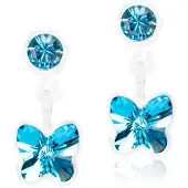 Blomdahl Örhängen Pendant Butterfly, Aquamarine - Stjärnurmakarna