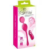 Sweet Smile SMILE Love Balls - bärbart trådlöst vibrerande ägg - 82 g (rosa)