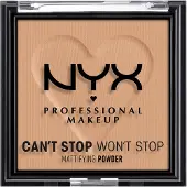 Nyx Can’t Stop Won’t Stop Mattifying Powder Kompaktpuder 6 g Nr. 06 - Tan