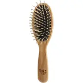 TEK | Oval Träborste med Korta Taggar i Naturlig Ask, Perfekt för Utredning och Styling | 22x6cm | Handgjord
