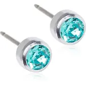 Blomdahl Örhängen Bezel Turquoise 5 mm