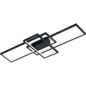TRIO Lighting Smart taklampa Thiago, dimbar, Svart, Vardagsrum / matsal, Metall, Modern, Smarta hem taklampa