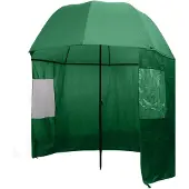 vidaXL Parasoll för fiske grön 300 x 240 cm