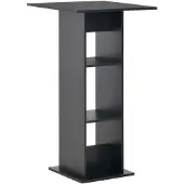 vidaXL Barbord Svart 60x60x110 cm