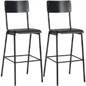 vidaXL 2-pack Barstolar, Pubstol, Bistrostol, Möbler för Matrum Kök Vardagsrum Hem Inomhus, 280081