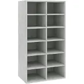 vidaXL Skohylla betonggrå 54x34x100,5 cm konstruerat trä