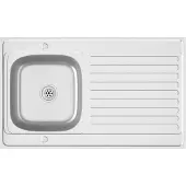 vidaXL Diskbänksset och avlopp Inbyggd diskbänk Hemma kökstvättställ inomhus Silver 1000x600x155 mm Stål 147237