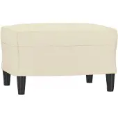 vidaXL Fotpall gräddvit 60x50x41 cm konstläder