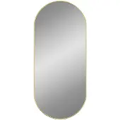 vidaXL Väggspegel guld 100x45 cm oval