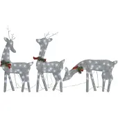 vidaXL Julrenar familj 270x7x90 cm silver kallvit