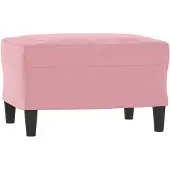 vidaXL Fotpall rosa 60x50x41 cm sammet