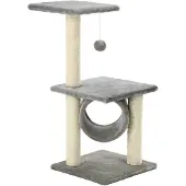 vidaXL Katt Klösträd med klöspelare i sisal 65 cm grå