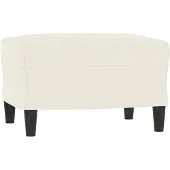 vidaXL Fotpall gräddvit 60x50x41 cm sammet