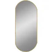 vidaXL Väggspegel guld 80x35 cm oval