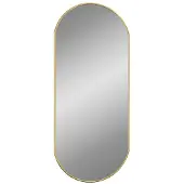 vidaXL Väggspegel guld 70x30 cm oval