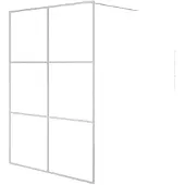 vidaXL Duschvägg silver 140x195 cm klart ESG-glas