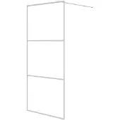 vidaXL Duschvägg vit 90x195 cm klart ESG-glas