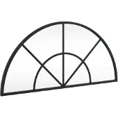 vidaXL Väggspegel svart 60x30 cm bågformad järn