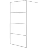 vidaXL Duschvägg silver 100x195 cm klart ESG-glas