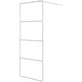 vidaXL Duschvägg vit 80x195 cm klart ESG-glas