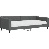 vidaXL Dagbädd med madrass mörkgrå 90x200 cm tyg
