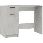 vidaXL Skrivbord betonggrå 100x50x75 cm konstruerat trä