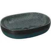 vidaXL Handfat turkos oval 59x40x14 cm keramik
