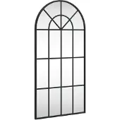 vidaXL Väggspegel svart 40x80 cm bågformad järn