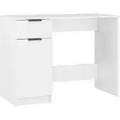 vidaXL Skrivbord vit 100x50x75 cm konstruerat trä
