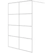 vidaXL Duschvägg vit 140x195 cm klart ESG-glas