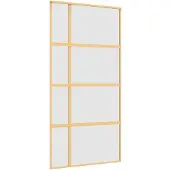 vidaXL Skjutdörr guld 102,5x205 cm frostat ESG-glas och aluminium