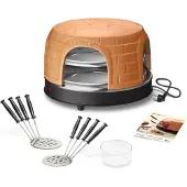 Emerio PO-116124, 8 pizza/pizzor, Svart, Orange, 1500 W, 4,5 kg, 385 mm, 385 mm