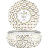 Voluspa 3-Wick Candle Decorative Tin Suede Blanc 340g