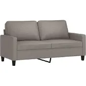 vidaXL 2-sitssoffa taupe 140 cm tyg