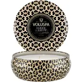 Voluspa 3-Wick Candle Decorative Tin Ambre Lumiere 340g
