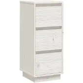 vidaXL Byrå vit 32x34x75 cm massiv furu