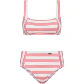 Venice beach Bikini rosa / vit