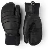 Hestra - Skidhandskar - Army Leather Fall Line 3-Fingers Black/Black för Unisex - Storlek 8 - Svart