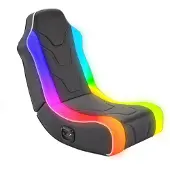 X Rocker Chimera RGB 2.0 golvrocker gamingstol för barn/ungdom med ljudsystem och RGB-belysning – svart