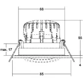 Brumberg 39484153 39484153 LED-inbyggnadsbelysning LED 7 W Nickel