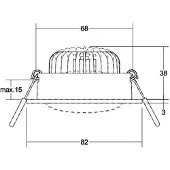 Brumberg 39379173 39379173 LED-inbyggnadsbelysning LED 7 W Vit
