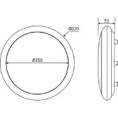 Brumberg Taklampa Gavan, Vitt / opal, Badrum, Syntetmaterial, Modern, Taklampa