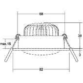 Brumberg 41479173 41479173 LED-inbyggnadsbelysning LED 7 W Vit