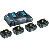 Makita 199483-0 BL 1850B + DC18RD Verktygsbatteri och laddare 18 V 5 Ah Li-Ion