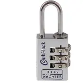 Burg wachter 3631 Hänglås 22.90 mm Aluminiumsilver (krom) Kombination