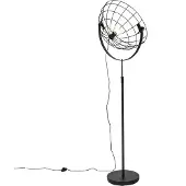 QAZQA Industriell golvlampa svart 50 cm justerbar - Hanze