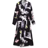 Desigual Skjortklänning 'PERCY' limone / gammalrosa / svart / off-white