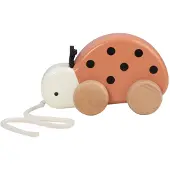 Sebra Dragleksak - Trä - Nyckelpigan Luca - - One Size - Dragleksak