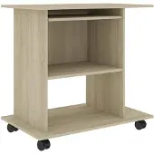 vidaXL Datorbord sonoma-ek 80x50x75 cm konstruerat trä