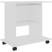 vidaXL Datorbord vit 80x50x75 cm konstruerat trä